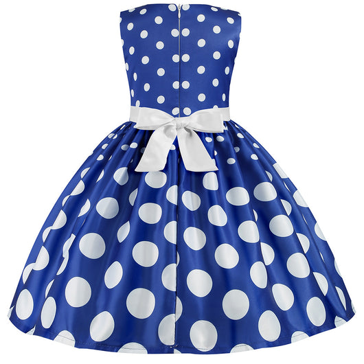 Vestido Infantil con Estampado Irregular y Lazo Festivo - Image 20