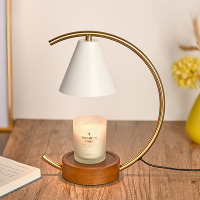 Lámpara Vela con Base de Madera para Dormitorio - Image 6