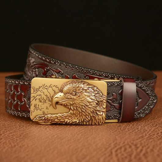 Cinturón de Cuero para Hombre con Hebilla Automática y Grabado Personalizado - Image 8