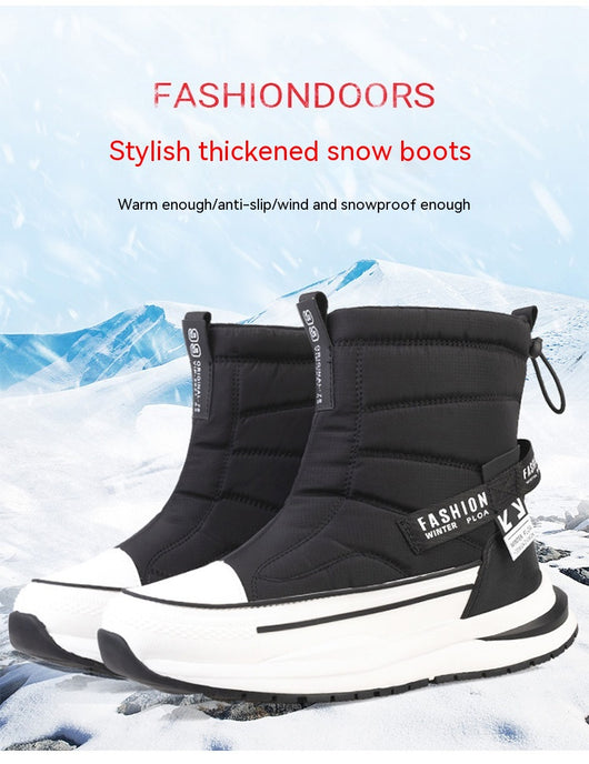 Zapatos Casuales para Hombre de Algodón Impermeables con Forro de Lana Invernal - Image 11