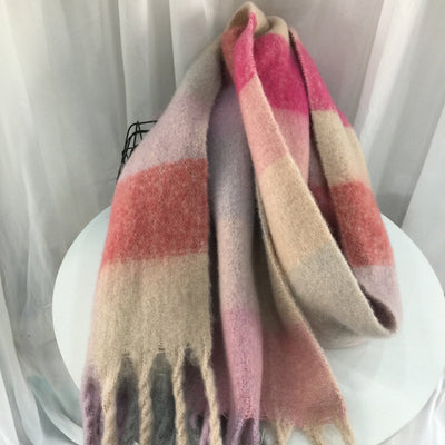 Bufanda de Cashmere a Cuadros con Rayas Coloridas para Otoño - Image 13