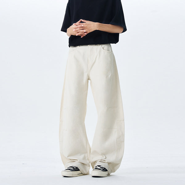Culotes Retro Americanos Holgados con Pliegues para Hombre