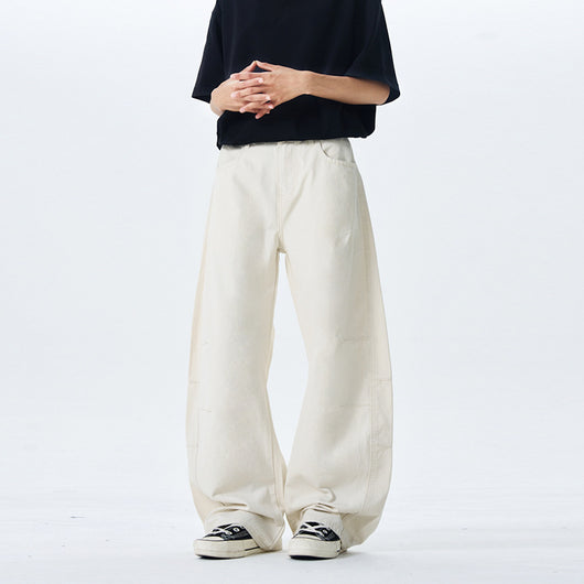 Culotes Retro Americanos Holgados con Pliegues para Hombre