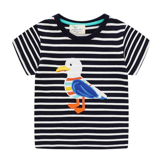 Camiseta Infantil de Algodón con Diseño de Dibujos Animados