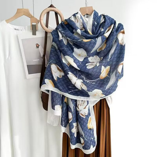 Foulard de Algodón y Lino Ligero - Pareo Sedoso Protección Solar para Playa y Viajes - Image 12