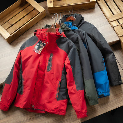 Chaqueta Casual Hombre Impermeable y Cortavientos con Forro Polar Desmontable - Image 3