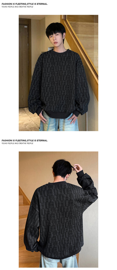 Sudadera Holgada con Cuello Redondo para Hombre - Image 15