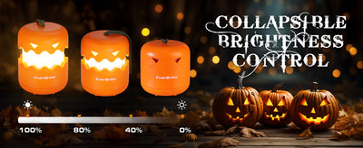 Lámpara LED Decorativa Calabaza Plegable para Halloween - Image 9