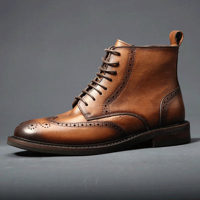 Botas de Cuero Casual para Hombre con Suela Gruesa y Estilo Moderno - Image 14