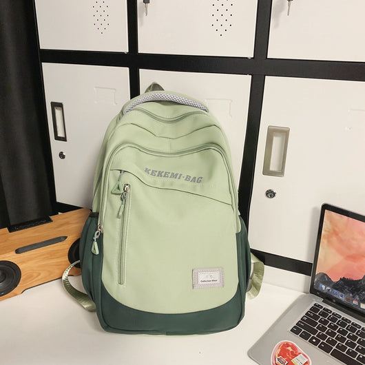 Mochila Escolar de Gran Capacidad con Diseño Casual y Coordinado - Image 8