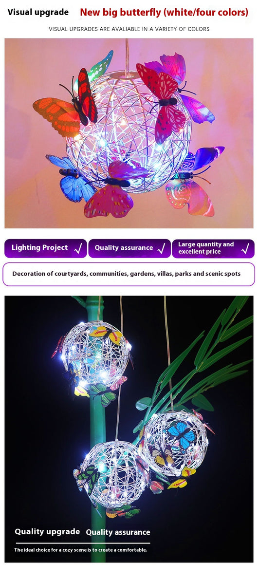Lámpara Solar Colgante Decorativa con Mariposas Iluminadas - Image 12