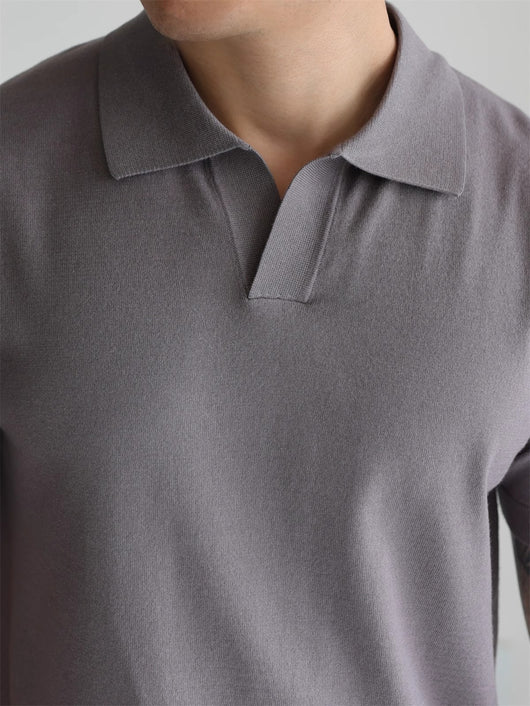Suéter Tipo Polo de Seda Helada para Hombre - Diseño Sofisticado y Fresco - Image 14
