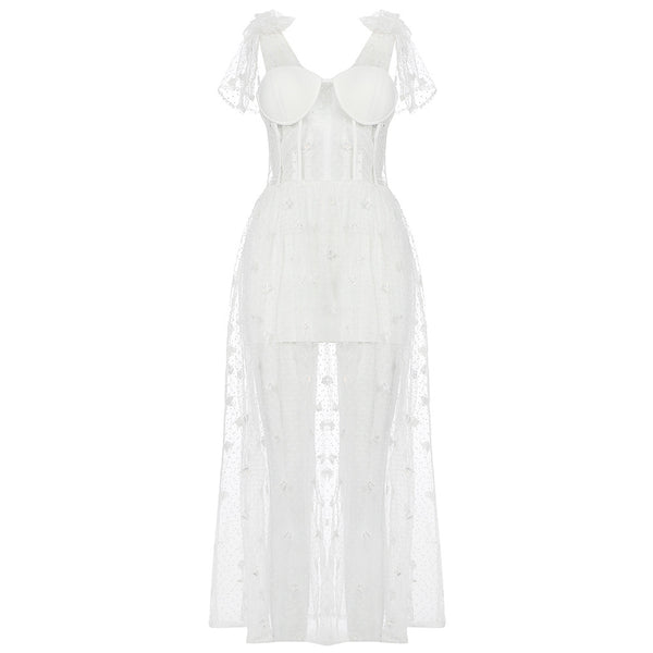 Vestido Elegante con Detalles de Malla - Diseño Europeo Premium - Image 3