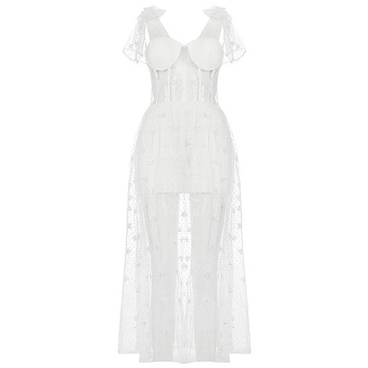 Vestido Elegante con Detalles de Malla - Diseño Europeo Premium - Image 3