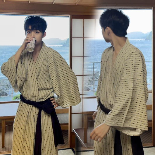 Yukata Japonés de Verano para Hombre - Ropa de Descanso Tradicional - Image 13
