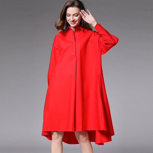 Vestido Camisa Suelto para Mujer - Diseño Moderno y Versátil