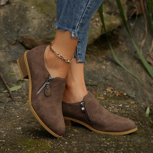 Botas Cómodas Talla Grande con Cierre Lateral y Tacón Cuadrado - Image 3
