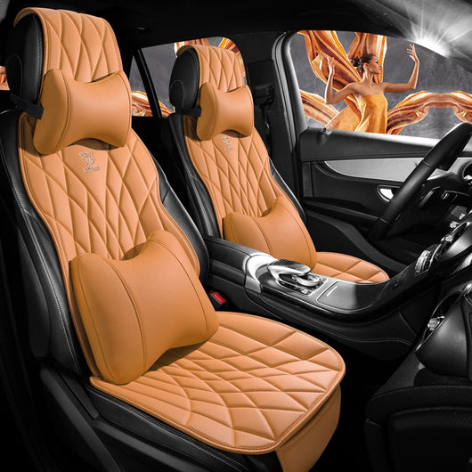 Funda de Asientos de Cuero Premium para Auto - Juego Completo 5 Plazas