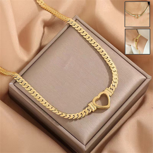 Collar Personalizable de Eslabones 'Amor' en Acero de Titanio