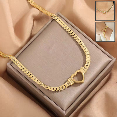 Collar Personalizable de Eslabones 'Amor' en Acero de Titanio