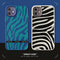 Funda de Celular con Patrón Zebra y Protección Contra Caídas