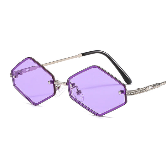 Gafas de Sol sin Marco con Protección UV y Diseño Geométrico Diamante - Image 20