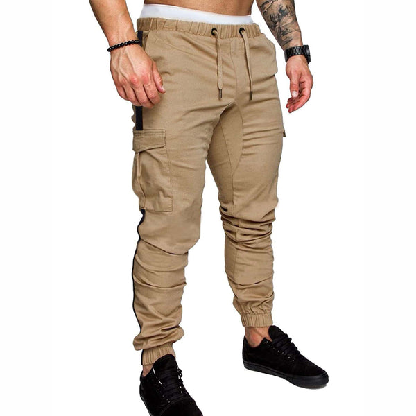 Pantalones Deportivos Casuales de Corte Recto con Costuras Otoñales