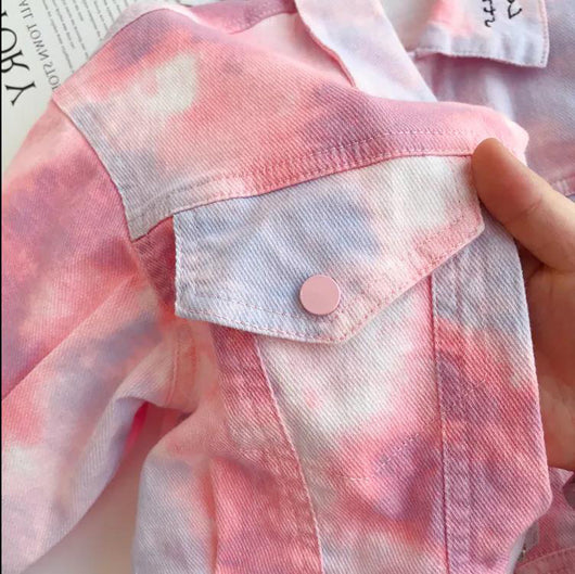 Chamarra de Mezclilla para Niñas con Diseño Tie-Dye - Image 8