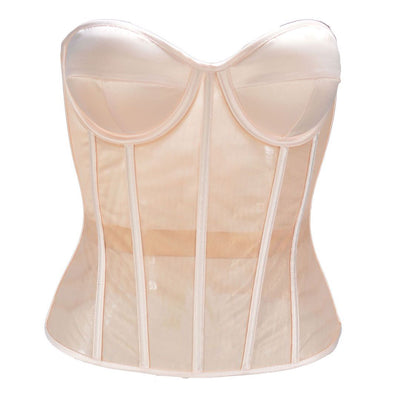 Corpiño Nupcial Transparente con Malla Elegante - Image 9