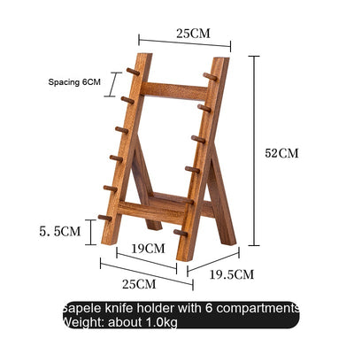 Soporte para Cuchillos de Madera Sapele - Organizador de Cocina Premium - Image 11