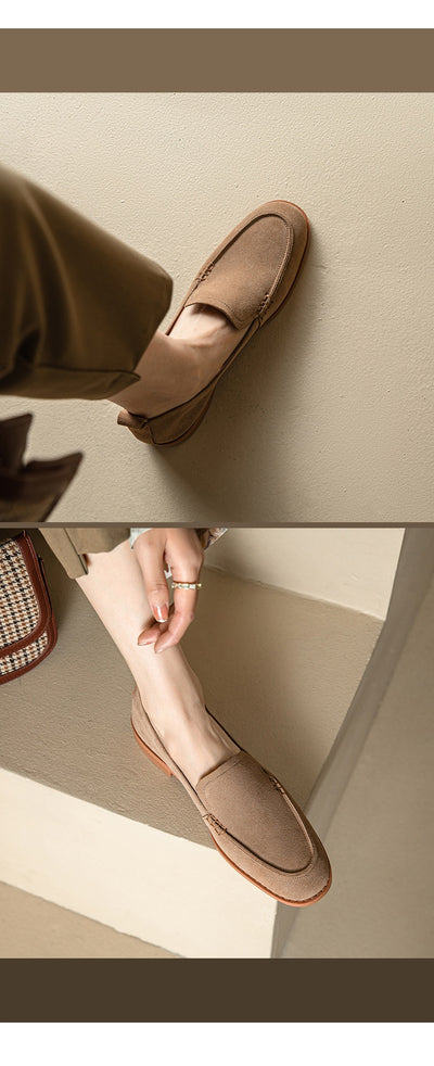 Zapatos Planos Mujer Otoño con Tacón Grueso y Punta Baja - Image 18