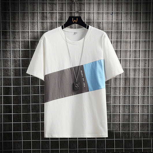 Playera Casual de Manga Corta con Costuras de Diseño para Hombre - Image 9
