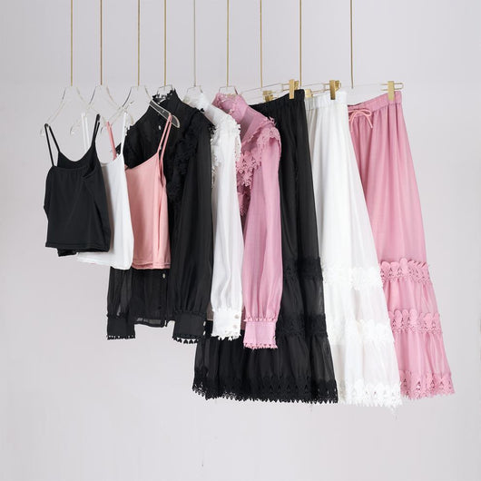 Conjunto de Blusa Manga Larga con Borde Lotus y Falda Midi Cintura Elástica - Image 12