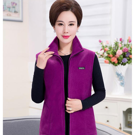Chaleco de Polar Coral para Mujer - Suéter Esponjoso - Image 5