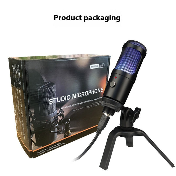 Micrófono Condensador RGB para Gaming, Streaming y Grabación Profesional - Image 6