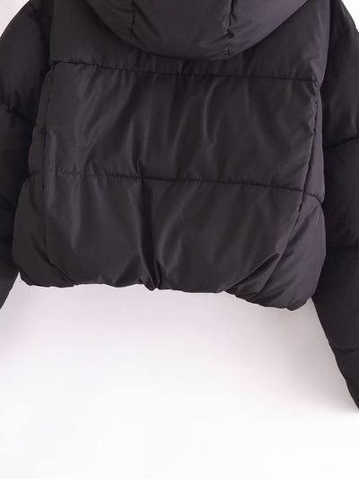 Chaqueta Acolchada Suelta con Cuello Parado - Algodón Premium - Image 24