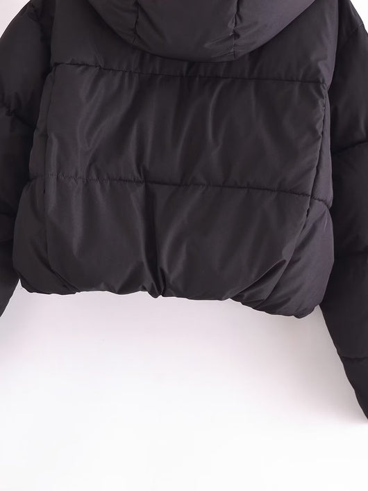 Chaqueta Acolchada Suelta con Cuello Parado - Algodón Premium - Image 24