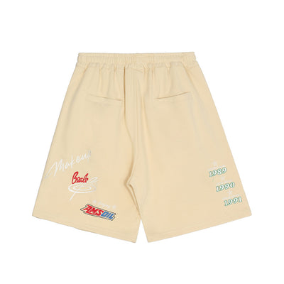 Shorts Casuales con Letras Bordadas en Llamas - Image 5