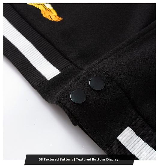 Chaqueta Vintage de Gamuza con Bordado Nacional Holgada para Hombre - Image 13