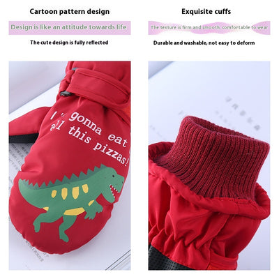Guantes de Esquí Infantiles Impermeables con Forro Polar Acolchado - Image 3