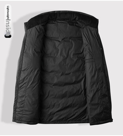 Chaqueta de Plumas para Hombre con Cuello Alto - Abrigo Cálido Otoño Invierno - Image 8