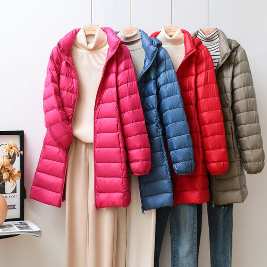 Abrigo Ligero de Plumas Desmontable para Otoño e Invierno