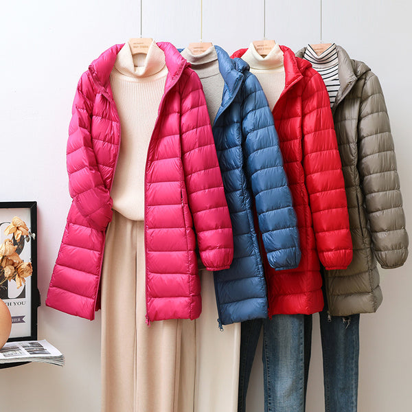 Abrigo Ligero de Plumas Desmontable para Otoño e Invierno