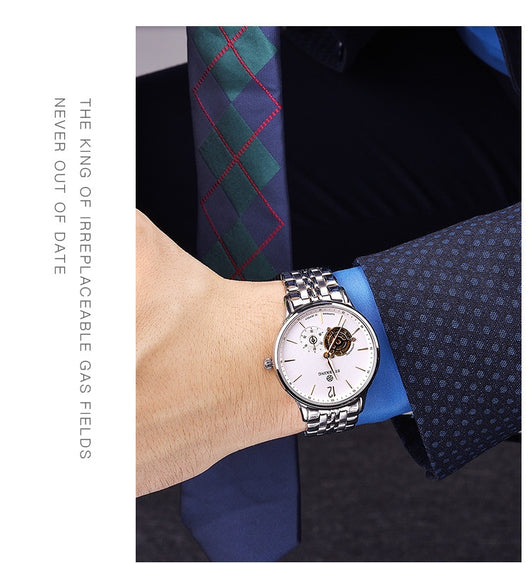 Reloj Mecánico Automático Profesional Hueco Tres Agujas Resistente al Agua para Hombre - Image 7