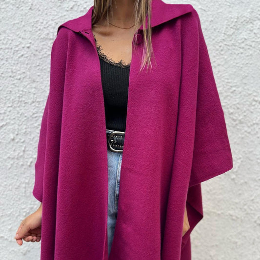 Abrigo Trench Suelto con Botón Único para Mujer
