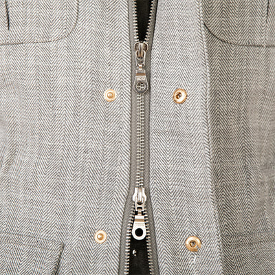 Chaqueta Safari M65 de Algodón y Lino con Cuello Alzado y Cintura Ajustada - Image 13