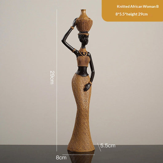 Pieza de Arte Africano Retro en Madera Maciza - Decoración del Hogar - Image 3