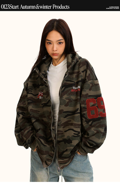Sudadera Tipo Cardigan Camuflaje Forrada en Polar Grueso - Image 9
