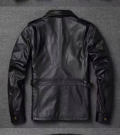 Chaqueta de Cuero para Hombre - Abrigo de Otoño e Invierno - Image 14