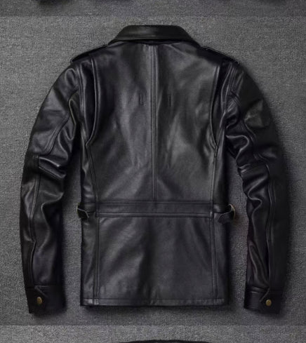 Chaqueta de Cuero para Hombre - Abrigo de Otoño e Invierno - Image 14